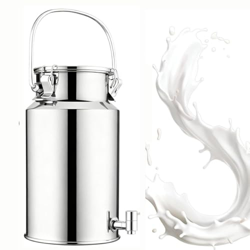 201 Contenitori Acciaio Per Olio 3/5/10/15L,Secchio Per Latte in Acciaio Vaso Acciaio Ermetico Contenitore Bidone Di Acciaio Per Olio Lattina in Acciaio Inossidabile,capacity-3L
