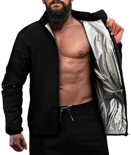 RDX Combinaison Sudation Fitness, Anti-Déchirure Survêtement, Costume Sauna Suit, Gilet de Sudation Minceur D’entraînement Perte Poids Pantalon, Running Cardio Sports Veste Vêtement, Hommes Femmes