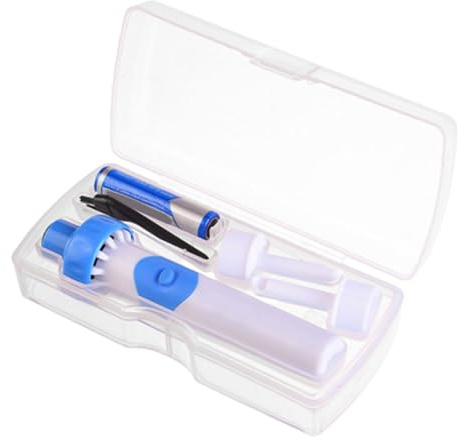Healvian Kit Pulizia Orecchie Elettrico Sicuro per Adulti e Ragazzo Ragazza, Cucchiaio in Silicone e Plastico, per Casa e Asilo, Rimuove Cerume Efficacemente