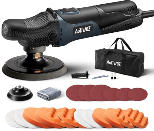 AUTIWOZ Car Polisher Buffer, 4 Inch/5 Inch Rotary Car Buffer Polisher 6 Variable Speed 2500-4500rpm, Polishing for Car Detailing Boat Sanding Polishing and Waxing, W04