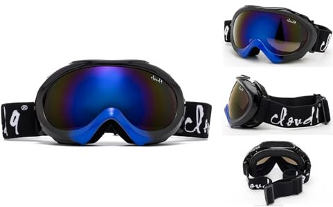 Cloud 9 Goggles Unisex-Kind 9 Wolke - Jungen und Mädchen Schneebrille „Shifty“ Anti-Fog-Doppelobjektiv uv400 Snowboarden Farben (1 K82 Blau/schwarz