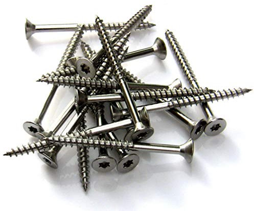 100 Stk. Spanplattenschrauben Edelstahl V2A Teilgewinde Torx 3x30->6x120 (4 x 70)
