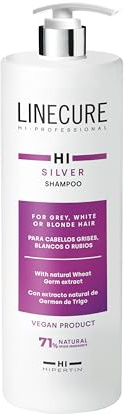 HIPERTIN Linecure Hi Silver Champú Matizador para Cabellos Grises, Blancos o Rubios - 1000 ml