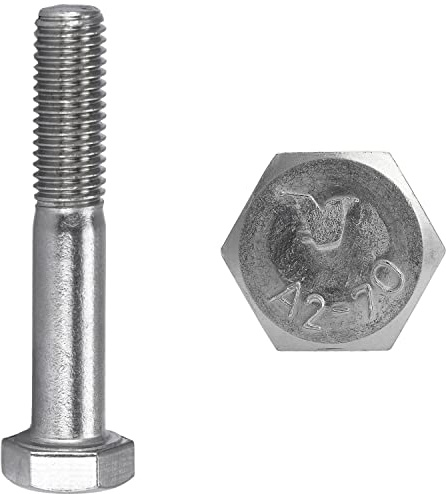 FASTON® Sechskantschrauben mit Schaft M10x120 Edelstahl A2 V2A (20 Stück) DIN 931 Maschinenschrauben Sechskant Schraube Maschinenschraube mit Teilgewinde rostfrei
