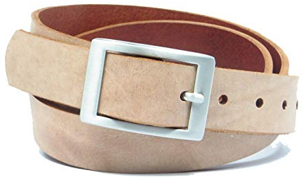Chrissys-in Ledergürtel beige aus Rindleder 3 cm breit aus eigener Fertigung schmaler Gürtel Damengürtel