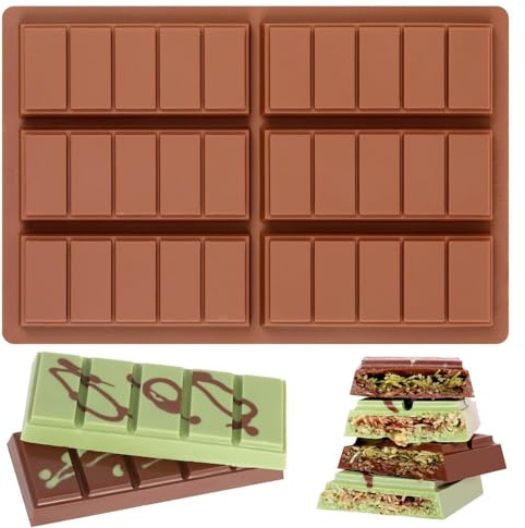 Fimary Chocolate Molds - Non-Stick Chocolate Bar Mold, Break Apart Chocolate Mold Food Grade Deep Mold For Tabs Chocolate Milk Snacks