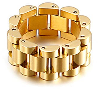 AMDXD Herren Gliederarmbänder für Herren aus Edelstahl, Uhrarmband Form Klassisch Wickelarmband Geschenk Geburtstag für Ihn