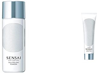 Kanebo Sensai Silky Purifying Silk Peeling Powder Gesichtspeeling, 40 g & Silky Purifying Creamy Soap Reinigungsschaum Step 2, 125 ml