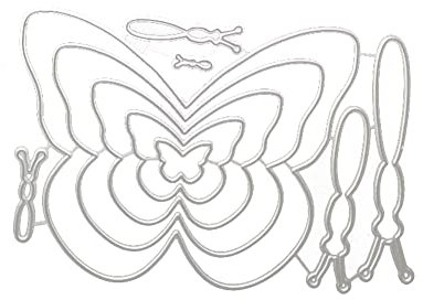 Schmetterling Blumen Stanzschablone Grußkarte Stanzbögen Prägeschablone Stanzmaschine Stanzformen Stanze für DIY Scrapbooking Hochzeitkarte Party Einladung Karten Fotopapier Journaling Cutting Dies