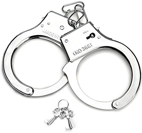 XiXiRan Manette Giocattolo Bambini Metallo, Handcuffs Acciaio con 2 Chiavi, Handcuffs Acciaio per Feste in Costume e Accessori per Bambini