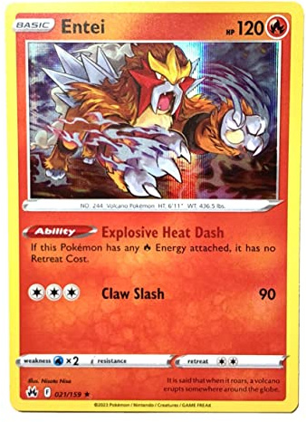 Pokemon - Entei 021/159 - Crown Zenith - Reverse Folienkarte