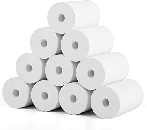 10 Rollen Thermopapier für Kinderkamera und Mini Drucker, Weiß Nachfüllpapier für Kinder Sofortbildkameras, BPA Frei Druckpapier, Beste Wahl für Sofortdruckkameras (57mm * 30mm * 8.2m)