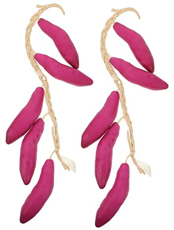 OFFSCH 2 Cordes Brochettes De Légumes Simulés Faux Légumes Modèle Patate Douce Jouet Alimentaire Accessoires De Légumes Artificiels Para Jouer Mousse Violet,Mauve Pendentif Pomme De Terre