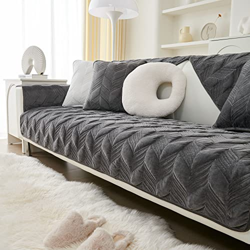 WYJHNLBEDC Sofa/Couch überzug/Sofabezug/überwurfdecke, Sofaschutz Decke | Warmer Super Weicher Samt Sofaschoner Decken rutschfest, L/U Form/Ecksofa 3/2/1 Sitzer, Sofaschutz Hund Kratzschutz Katze