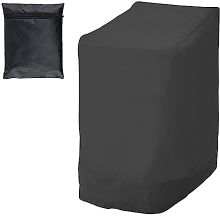 Fyeme Gartenstühle Abdeckung 114x85x65CM Gartenstuhlabdeckungen Stapelstühle 210D Oxford Gewebe wasserdichte Kältebeständige UV-beständige Gartenstuhl-Schutzhülle mit Kordelzug (1 stück)