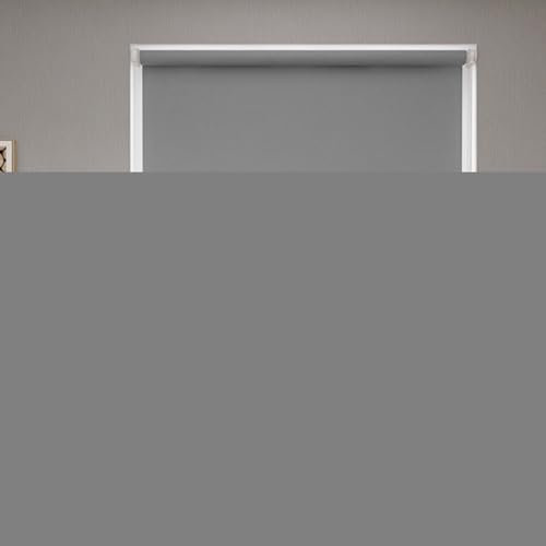 Verdunkelungsrollo Klemmfix 55 x 220 cm Tag-Nacht-Rollo ohne Bohren, Verdunkelungsrollo Rollo, Seitenzugrollo Verdunkelung für Fenster, für Alle Türen und Fenster, Hellgrau