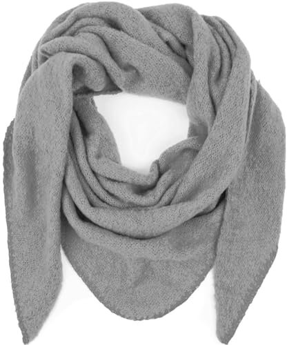 Gloop Damen Schal Strick Dreieck Halstuch Poncho Dreieckstuch für Frauen und Mädchen kuschelig flauschig mehrweg ohne Kratze an Haut
