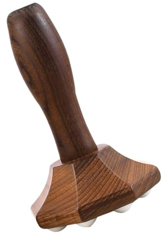Holz Massagebürste 360° Rollkugel, Tragbar für Nacken und Muskel | Zuhause und Büro, Entspannungsmassage, Ganzkörperanwendung, Cellulite Entfernung