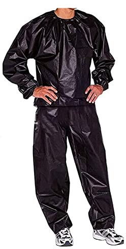 Sauna Minceur Survêtement Hommes Femmes Survêtement Sauna Ensemble For Minceur - Survêtement For Hommes, Femmes Survêtement Sauna Ensemble Survêtement Pantalon de Sudation ( Color : Black , Size : XXL