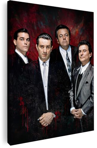 Artmazing | Goodfellas Bild bunt | Bild Goodfellas | S-Art Bilder | Goodfellas Bilder Modern | Coole Wandbilder Wohnzimmer | Wandbild Goodfellas Deko XXL | Bild Leinwand XXL | buntes Poster für Wand