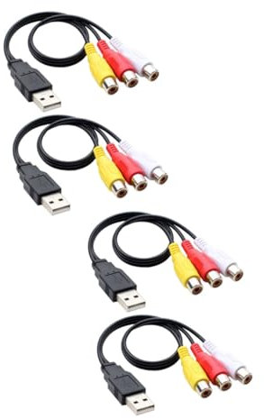 UPKOCH 2paires Câble Adaptateur Usb Vers Audio Compatible Tv Et Pc Installation Facile Matériaux Écologiques Transmission De Données Ultra-rapide