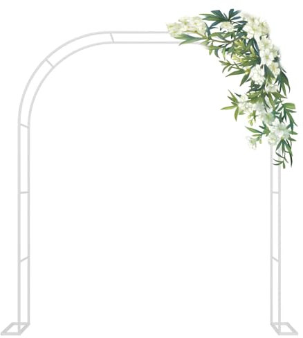 Metal Outdoor & Indoor Garden Or Wedding Arch Arbor, Steel Garden Arch Arbor Trellis For Outdoor, Yard, Garden, Climbing Plants(Color:White,Size:3m*2.2m*40cm)