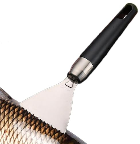 Zubehors Fischentschupper, Fischentschupper,Fischschuppenentferner aus Edelstahl - Robuste Sägezahn-Fischschuppungswerkzeuge, manueller Fischschupper mit ergonomischem Griff für die Fischreinigung in