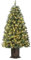 145 cm künstlicher Weihnachtsbaum mit 300 Beleuchtung, 8 Modus Warmweiß Vorbeleuchteter Weihnachtsbaum mit Vintage Blumentopf Weihnachten Deko für Familientreffen, Büro und Flure