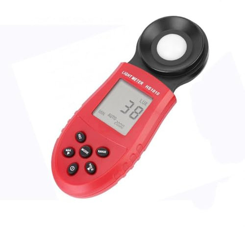 Digitales Lichtmessgerät, Photometer, Lichtintensitätssensor, Tester mit LCD-Display, Handbeleuchtungsmessgerät für Fabrik, Lager, Zuhause und Büro – HS1010