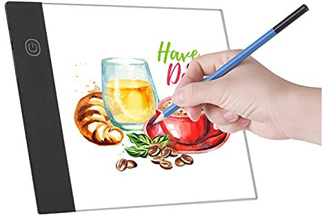 HUIOP Light Pad For Drawing,LED A5 Graphic Tablet Light Pad Digital Tablet Copyboard with 3-level Adjustable Brightness