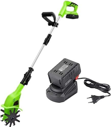 MekUk Motoculteurs Motoculteur sans fil, largeur de travail de 10 cm, profondeur de labourage de 25 cm, motoculteur électrique for le jardinage permet d’ameublir le sol des jardins de petite et