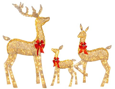 X-Institute Pack Gartendekoration Beleuchtung Außenbeleuchtung Hirsch Weihnachten Rentier Ornamente Acrylstruktur Für Den Hausgarten