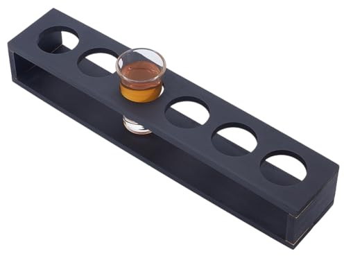 OLYCRAFT 6 Hole Acrylic Shot Glass Holder 39.5mm ID Shot Glass Display Stand Shot Glass Storage Organizer Shot Glass Display Bar Accessories Shot Glass Serving Tray for Party Bar Restaurant