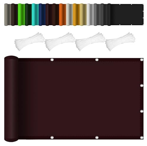 Water Resistant Canopy Sail 2.5 x 8 m Pu Coating UV Block Durable Shade Sails Rectangle Rectangle Shade Sail Fixing for with Free Rope for Balcony Carports Kennel, Red Wine