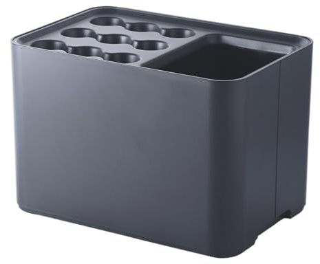 Supporto per ombrelli per ingresso, strumenti semplici per risparmiare spazio domestico, per riporre ombrelli in piedi più spessi, con vassoio a goccia, coperchi e organizer per cesti
