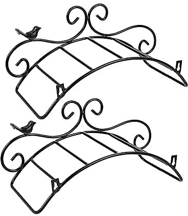TOYANDONA 2piezas Soportes Colgador Manguera Jardín Pared Estilo Antiguo Hierro Resistente Decoración