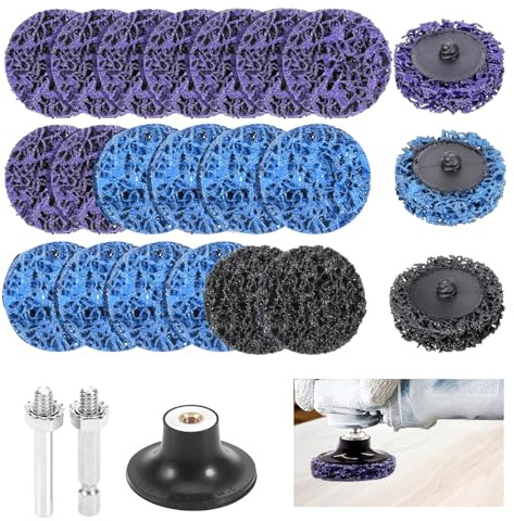 20 Stück Csd Scheibe, 50mm Schleifscheiben, Grobreinigungsscheibe, Bohrmaschine Schleifscheibe für Winkelschleifer von Farbe, Rostschweißnähten, Oxidation Reinigen & Entfernen