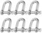 Kippen 1207AK - Set da 6 Pezzi di Grilli Dritti con forma a D in Acciaio Zincato. Misura: 6mm.