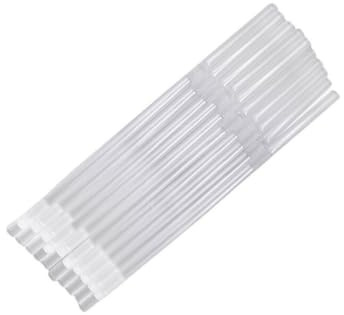 Lot de 10 pailles avec système anti-refoulement de 19 cm, transparentes et pliables, sans BPA, idéales en cas de difficulté à avaler, dysphagie et ballonnements
