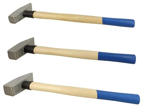 BOOMET Schlosserhammer Set 300g / 500g / 800g · weitere Hammer Sets erhältlich · Eisenhammer für präzises Arbeiten · Ideal für Maurer und Schlosser