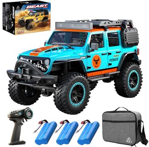 X-Verse SG206PRO Ferngesteuertes Auto, 1:20 RC Autos Kohlebürste Motor, 4WD All Terrain Offroad RC Truggy RC Truck Crawler für Erwachsene, 3 Batterien