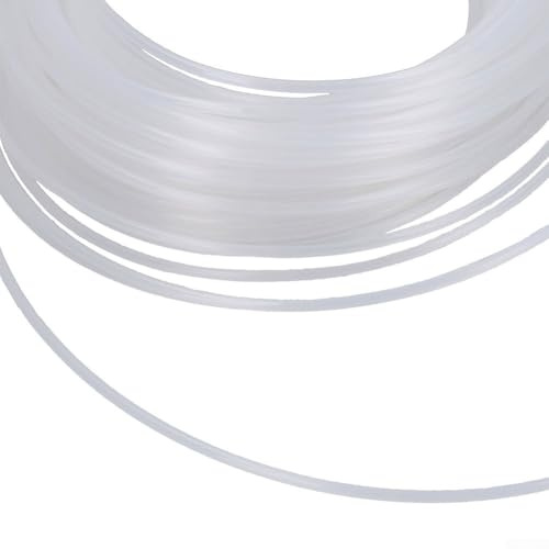 Honseadek Hilo de nailon de 2 mm, 100 m, cable redondo blanco para recortadoras de hilo y desbrozadoras, alambre de corte de césped duradero para la mayoría de los modelos populares