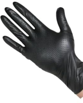 Genérico 100 guantes de nitrilo multiusos - Guantes de trabajo impermeables for mecánicos e industriales con diseño antideslizante de diamante(Black-100PCS,M)