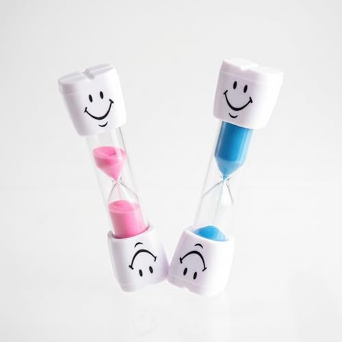 ZhuPu 2 Pcs Toothbrush Timer for Kids, Toothbrush 2 Minute Egg Timer for Teeth, Fun And Lively Cartoon Characters Help Improve Oral Hygiene - Can Be Used In Games, Boiling Eggs, Etc.