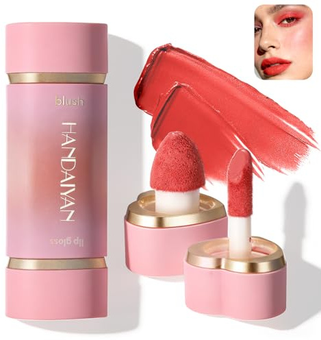 U-Shinein Liquid Blush & Lip Gloss Duo 04 | Highly pigmented 2-in-1 color, long-lasting natural finish, cheeks & lips, lightweight creamy, buildable coverage