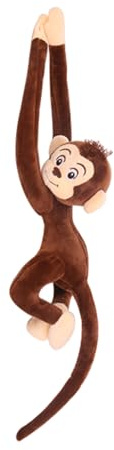 Groß Affe Kuscheltier Lange Arme Zum Umhängen, Süßer Langarmiger AFFE Hanging Monkey Kuscheltier Plüsch Colobus Stummelaffe, Plüschtier AFFEs,Hängende Stofftier Für Kinder Mädchen Und Junge-n 65 Cm
