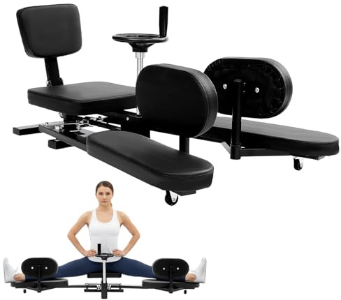 Écarteur de jambes, machine à spaghetti mécanique, capacité de charge de 100 kg, avec coussinets souples et manivelle rotative, écarteur professionnel de jambes à 210° pour ballet, yoga, danse