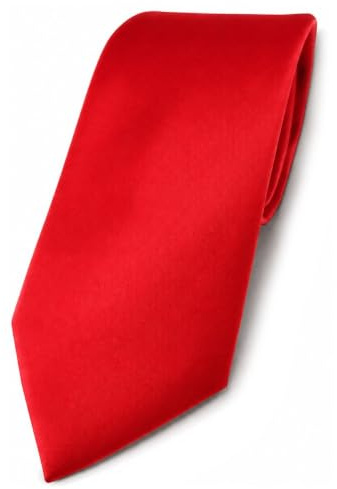 TigerTie Herren Satin-Krawatte einfarbig, 150x8 cm, für Business, Hochzeit und Feier