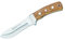 Puma IP Jagdmesser Montero Olive, Stahl 1.4125, Neusilber, Olivenholz-Griffschalen, Fangriemenöse, Leder-Steckscheide, braun, 23.5 cm