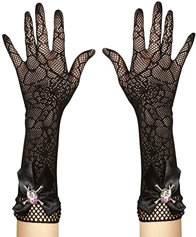 W WIDMANN MILANO Party Fashion Damen Spitzenhandschuhe Spitzenhandschuhe (1er Pack)